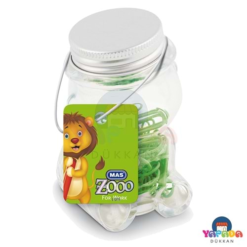 MAS Zooo 618 No:2 25 mm Yeşil 140'lı Plastik Kaplı Ataş – Cam Kavanoz