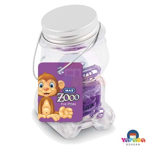 MAS Zooo 618 No:2 25 mm Mor 140'lı Plastik Kaplı Ataş – Cam Kavanoz