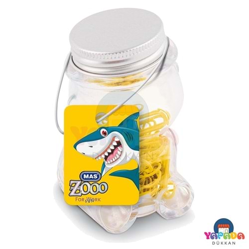 MAS Zooo 618 No:2 25 mm Sarı 140'lı Plastik Kaplı Ataş – Cam Kavanoz