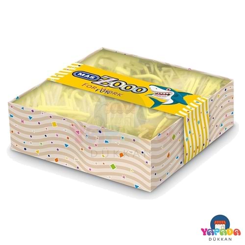 MAS Zooo 604 No:5 50 mm Sarı 50'li Plastik Kaplı Ataş – Karton Kutu