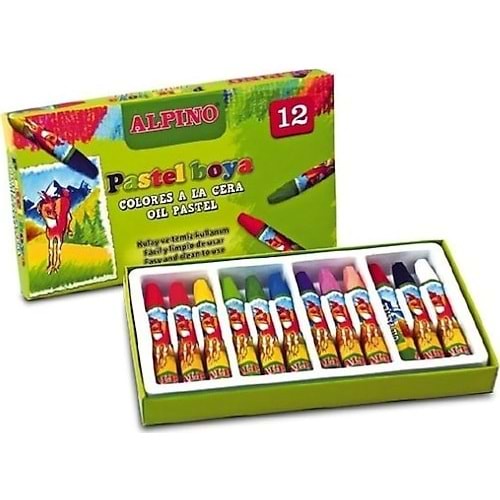 Alpino Karton Kutulu 12 li Yağlı Pastel Boya 8299
