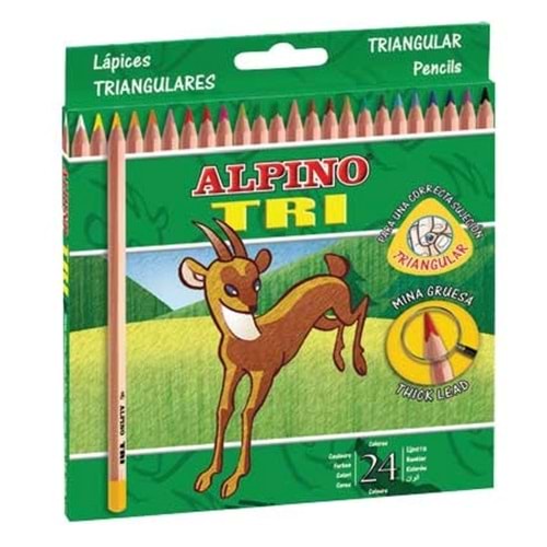 Alpino Kuru Boya Tri Üçgen 24 Renk