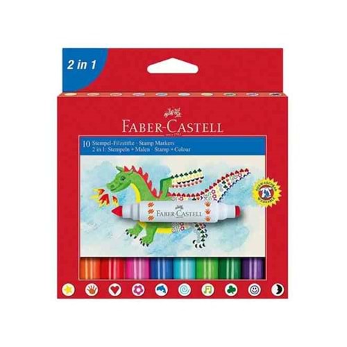 Faber Castell 2 İn 1 Jumbo Keçeli Kalem (marker) 10