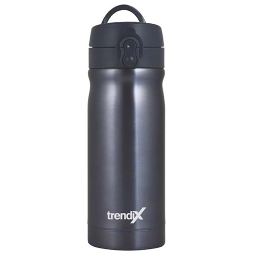 Trendix Çelik Su Matarası 350Ml Koyu Gri (Termos Özellikli)
