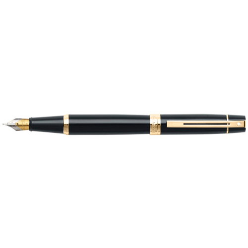 Sheaffer 300 Serisi Dolma Kalem M Uç Parlak Siyah Altın
