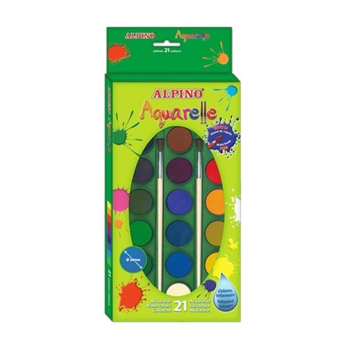 Alpino Aquarelle Sulu Boya 21 Renk Alp-Aq-02