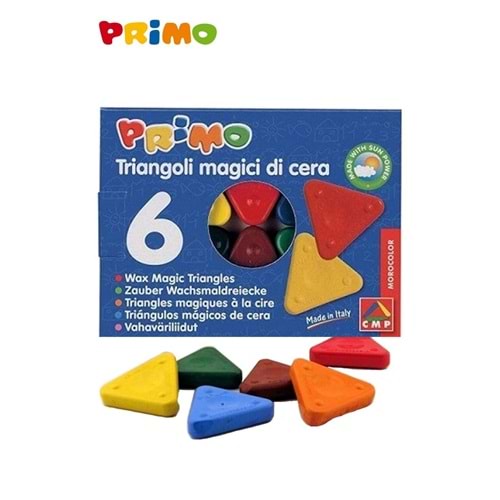 Primo Üçgen Sihirli Mum Boya 6 Renk