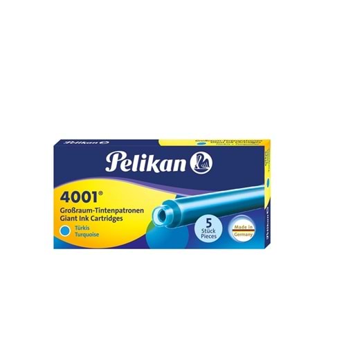 Pelikan 4001 Dolma Kalem Kartuşu Uzun Turkuaz