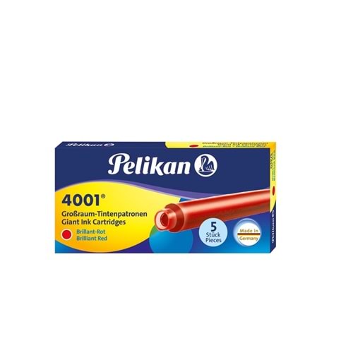 Pelikan 4001 Dolma Kalem Kartuşu Uzun Kırmızı