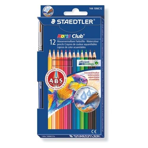Staedtler Noris Clup Aquarell 12'li Fırça Hediyeli Kuru Boya Seti
