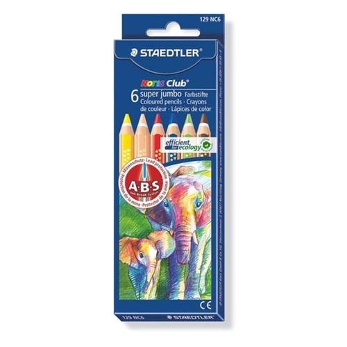 Staedtler Noris Clup Üçgen Süper Jumbo 6'lı Kuru Boya Seti