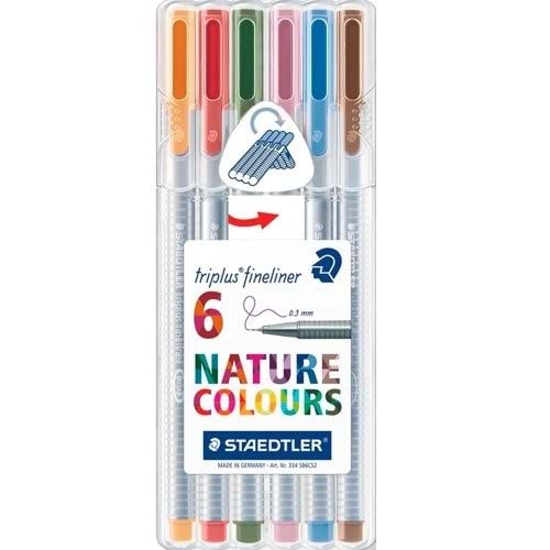 Staedtler Triplus Fineliner 6lı Kalem Seti Nature