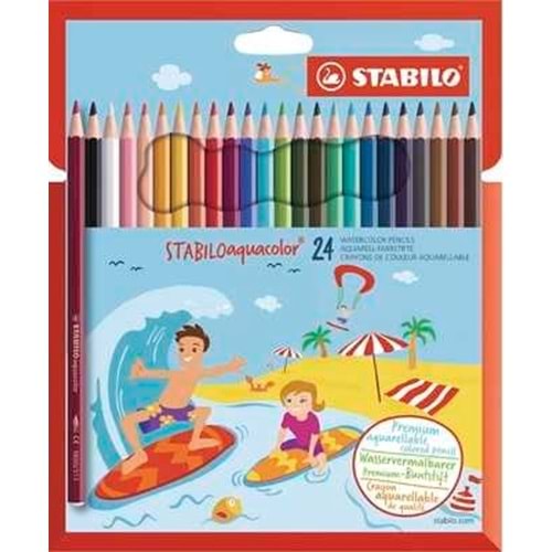 Stabilo Aquacolor Sulandırılabilir Kuru Boya Kalemi 24'lü