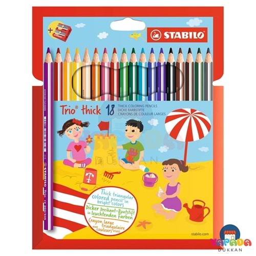 Stabilo Trio Thick 18'Li + Kalemtıraş Hartung