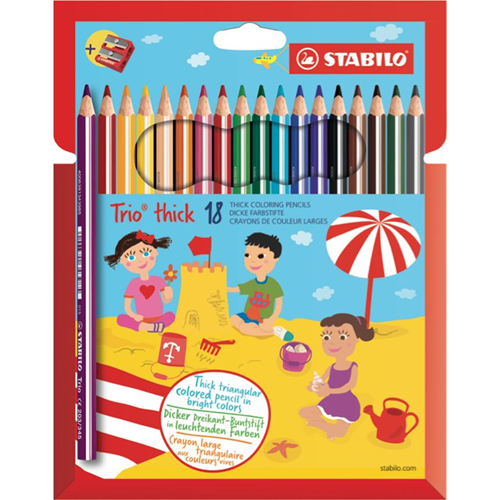Stabilo Trio Thick 18'Li + Kalemtıraş Hartung