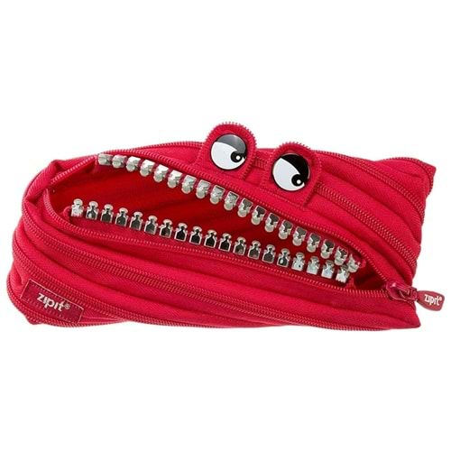 Zipit Grillz Monster Pouch Kırmızı Zip It Fermuar Kalem Çantası