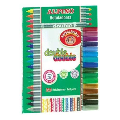 Alpino Keçeli Kalem Çift Yönlü Keçeli Kalem 20li