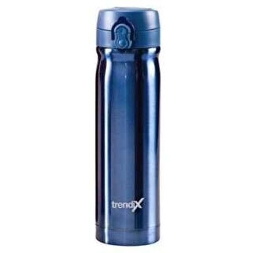 Trendix Çelik Su Matarası 500Ml Mavi (Termos Özellikli)