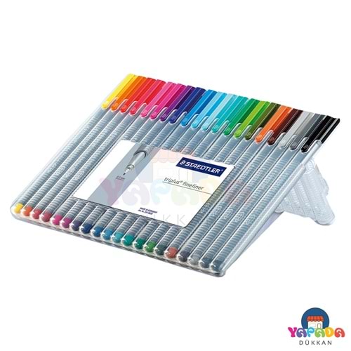 Staedtler 334 SB20 Triplus Fineliner 0,3 mm 20 Renk Masaüstü Kutulu Set