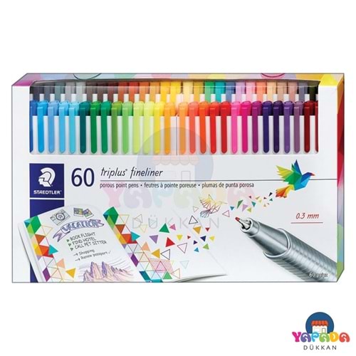 Staedtler 334 C60 Triplus Fineliner 0,3 mm 60 Renk Seti