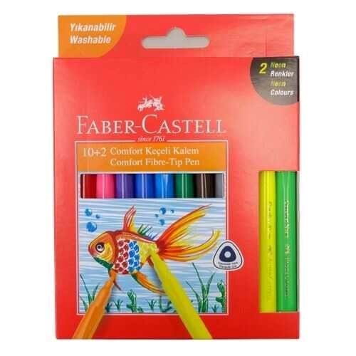 Faber - Castell Keçeli Kalem Comfort Yıkanabilir 10+2