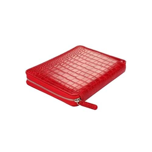 Victoria's Journals Croco Zipper Folder Defter Kırmızı