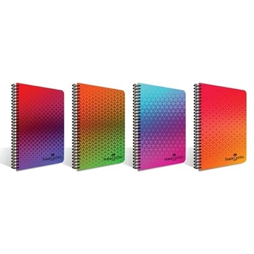 Faber-Castell Smoothie PP Kapak Spiralli A4 100 Yaprak Kareli Defter Karma Desen 5075000316000
