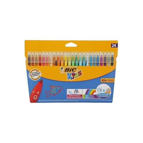 Bic Kids Couleur (Ultra Yıkanabilir) Keçeli Boya Kalemi 24'Lü Kutu