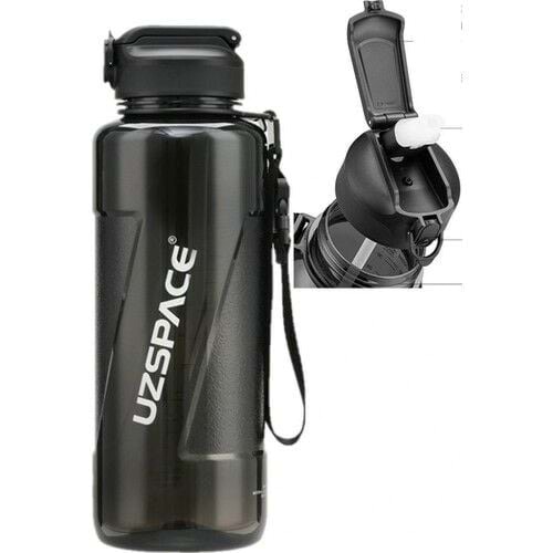 Uzspace 1500 Ml Pipetli Tritan Su Matarası 6058 Siyah