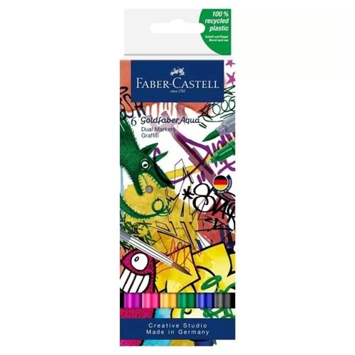 Faber Castell Goldfaber Aqua Çift Uç Marker 6 Renk Graffiti