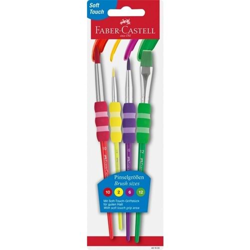Faber Castell Soft Touch Fırça 4'lü Set (2-6-10-12)