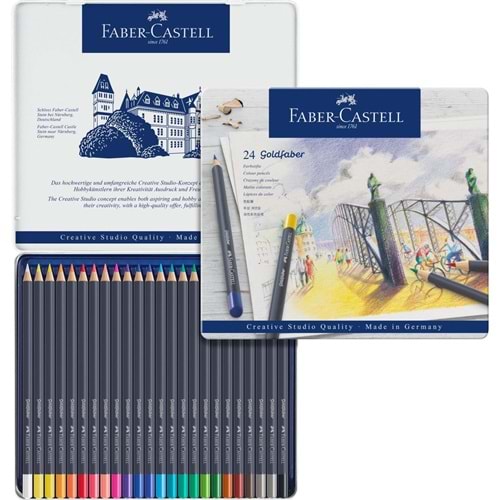 Faber Castell Creative Studio 24 Renk Goldfaber Colored Kuru Boya Kalemi