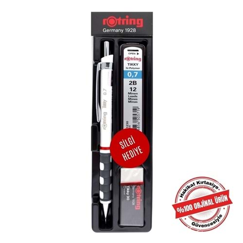 Rotring Tikky Min Silgi 3'lü Okul Seti- 0.7 Beyaz