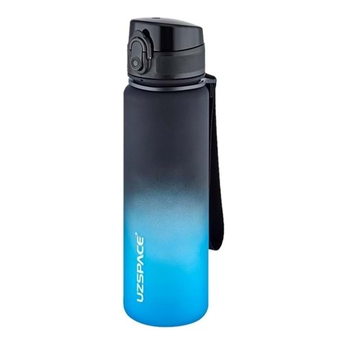 Uzspace 500ml Su Matarası Tritan 3026 Siyah-Mavi VagonLife