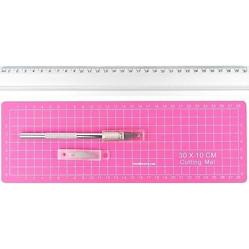 Südor Kesim Seti 30x10cm ped + yedekli gretuar bıçağı + 30cm metal cetvel