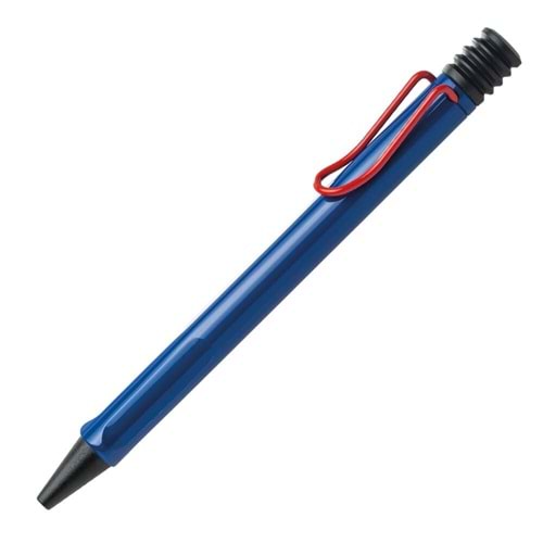 Lamy Safari Özel Üretim Tükenmez Kalem Kırmızı Renk Klips Mavi