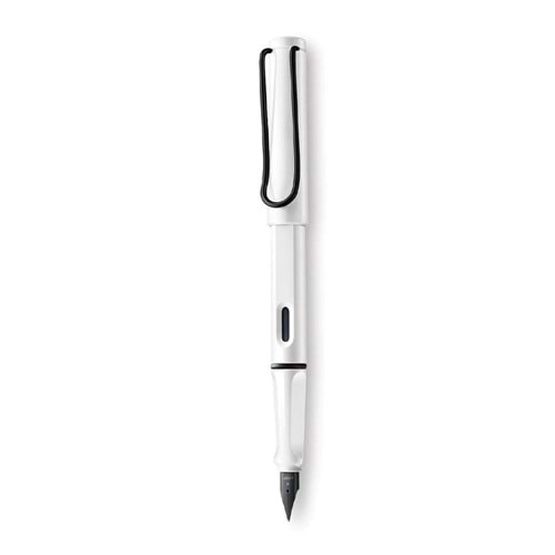 Lamy Safari Dolma Kalem Beyaz / Siyah Klips
