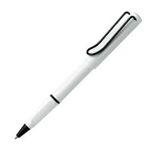 Lamy Safari Roller Kalem Beyaz / Siyah Klips