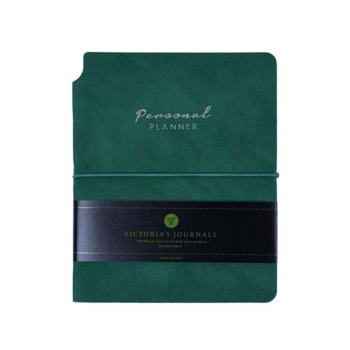 Victoria's Journals Kuka Pesonal Planner Defter A6, 80 gr. 96 Yaprak Çizgili Yeşil
