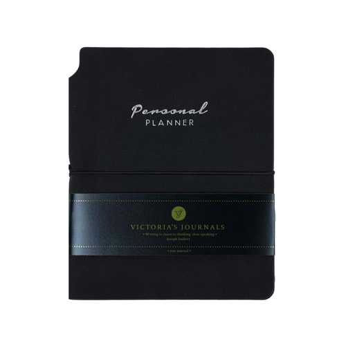 Victoria's Journals Kuka Pesonal Planner Defter A6, 80 gr. 96 Yaprak Çizgili Siyah