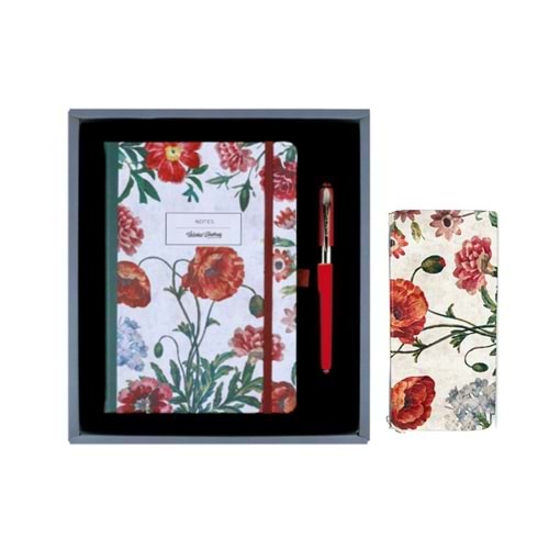Victoria's Journals Karizma Sert Kapak 14x20 cm, 80 gsm , 192 sayfa, Noktalıi Defter +Kalem Çantası+Kalem