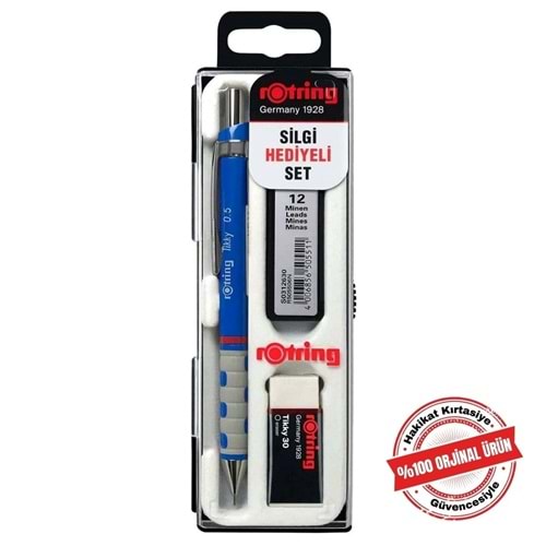 Rotring Tikky Min Silgi 3'lü Okul Seti- 0.5 Mavi