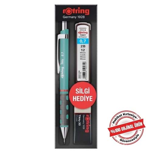 Rotring Tikky Min Silgi 3'lü Okul Seti- 0.7 Deniz Mavi