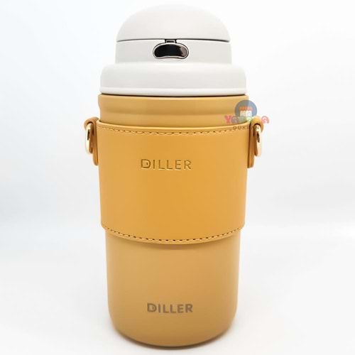 VagonLife Diller 580 ml Turuncu Taşıma Askılı Çelik Termos Matara Vgn-8990