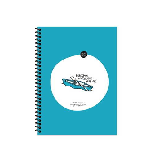 Keskin Color Hisli Şeyler 500621-99 Kürek 18,5 x 25 cm 80 Yaprak Kareli Spiralli Stickerlı Defter