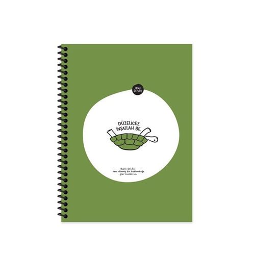 Keskin Color Hisli Şeyler 500623-99 Düzelicez 18,5 x 25 cm 80 Yaprak Kareli Spiralli Stickerlı Defter