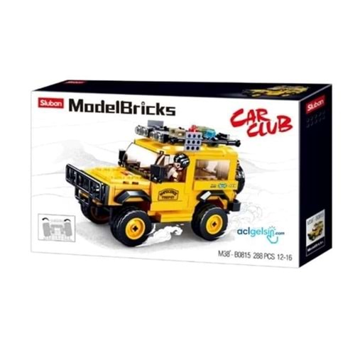 Sluban Model Bricks Off Road Safari Aracı Sarı