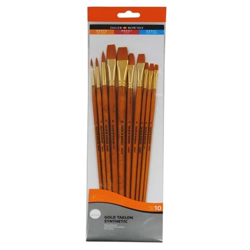 Daler Rowney Taklon Fırça Seti Uzun Sap 10'lu