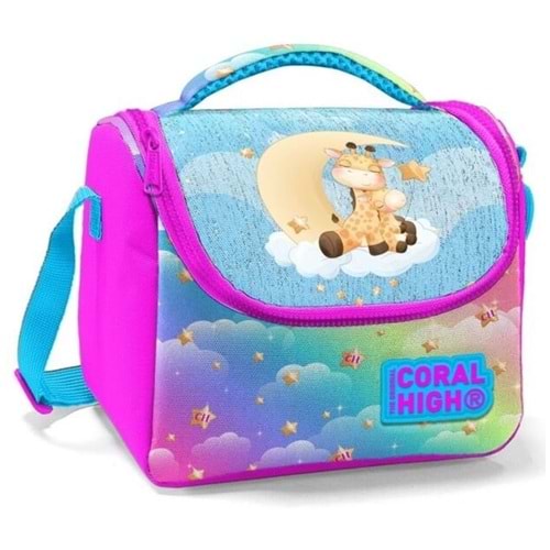 Coral High Kız Çocuk Pembe Zürafa Okul Beslenme Çantası - Thermo Yalıtımlı