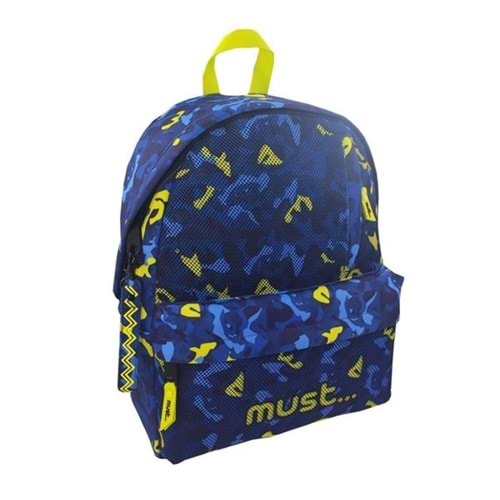 Must BackPack Sırt Çantası Eco Friendly Monochrome Blue/Yellow